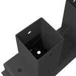 Aide à l'empilement de bois de chauffage 4 Pièces Anthracite Acier