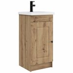 vidaXL Meuble de salle de bain avec évier Chêne artisanal