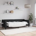 vidaXL Lit de repos noir 80x200 cm tissu