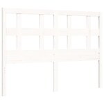 vidaXL Cadre de lit sans matelas blanc 140x190 cm bois massif