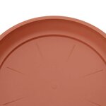 vidaXL Plateau à fleurs rond 6 Pièces Rouge brique Ø 17 5 x 2 cm