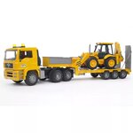 Bruder camion avec chargeuse basse et excavatrice man tga 1:16