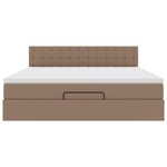 vidaXL Lit ottoman avec matelas & LED Cappuccino 160x200cm similicuir