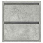 vidaXL Table de chevet murale gris béton 38x34x40 cm