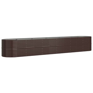 vidaXL Lit surélevé de jardin Acier galvanisé marron