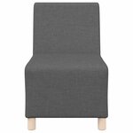 vidaXL Canapé modulaire sans accoudoirs Gris foncé 55 cm Tissu