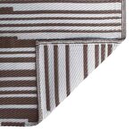 vidaXL Tapis d'extérieur Pinstripe ARAKIL Marron et blanc 400 × 300 cm