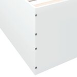 vidaXL Cadre de lit blanc 90x200 cm bois d'ingénierie