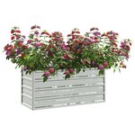 vidaXL Lit surélevé de jardin 100x40x45 cm Acier galvanisé Argenté