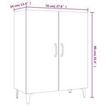 vidaXL Buffet Chêne sonoma 70x34x90 cm Bois d'ingénierie