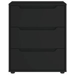 vidaXL Buffet VISNES noir 60x40x73 cm bois d'ingénierie