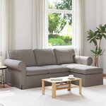 vidaXL Canapé Taupe 215 x 138 x 80 cm tissu