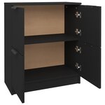 vidaXL Buffet noir 60x30x70 cm bois d'ingénierie
