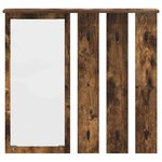 vidaXL Porte-manteau mural avec étagère Chêne fumé 84 x 10 x 80 cm