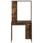 vidaXL Bureau Chêne fumé 78 5 x 37 x 154 5 cm Bois d'ingénierie