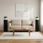 vidaXL Support de Plante 2 pièces Noir Ø40 x 100 cm Bois d'ingénierie