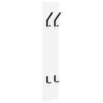 vidaXL Porte-manteau mural Blanc 20 x 1.5 x 100 cm Bois d'ingénierie