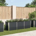 vidaXL Lit surélevé de jardin Anthracite 240x80x77 cm Acier galvanisé