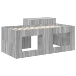 vidaXL Lit haut pour enfants avec bureau Sonoma gris Bois d'ingénierie