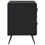 vidaXL Cabinet de chevet Noir 62 x 34 5 x 47 5 cm Bois d'ingénierie