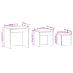 vidaXL Tables gigognes 3 Pièces Chêne marron Bois d'ingénierie