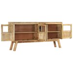 vidaXL Buffet marron et noir 160x30x76 cm bois massif de manguier