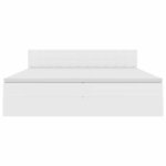 vidaXL Lit de Rangement Blanc pur 200 x 200 cm Cuir synthétique