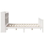 vidaXL Lit bibliothèque sans matelas blanc 140x190 cm bois pin massif