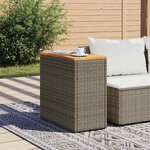 vidaXL Table d'appoint de jardin dessus en bois gris 58x27 5x55 cm