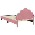 vidaXL Cadre de lit pour enfants avec tête de lit Rose 90 x 190 cm