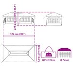 vidaXL Tente de fête pop-up 575 x 288 x 245 cm Orange Tissu Oxford