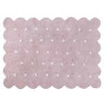 Tapis coton forme biscuit - rose - 120 x 160