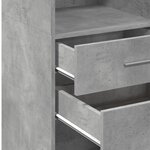 vidaXL Buffet haut gris béton 45x42 5x124 cm bois d'ingénierie