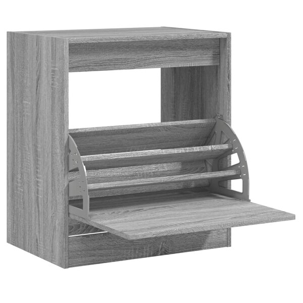 vidaXL Armoire à chaussures sonoma gris 60x42x69 cm bois d'ingénierie