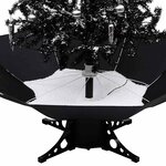 vidaXL Arbre de Noël neigeux avec base de parapluie Noir 190 cm PVC