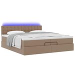 VidaXL Cadre de lit ottoman et matelas cappuccino 200x200cm similicuir