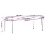 vidaXL Ensemble à manger de jardin 9 Pièces Noir