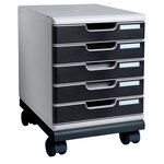 Set À Roulettes Pour Modulos Roller Set Office - Noir - Exacompta