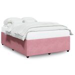 vidaXL Cadre de lit sans matelas rose 140x200 cm velours