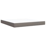 vidaXL Sommier à lattes de lit avec matelas Taupe 180x200 cm Tissu
