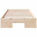 vidaXL Cadre de lit surélevé avec stockage Marron Bois massif en pin