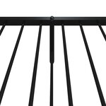 vidaXL Cadre de lit métal sans matelas et pied de lit noir 100x200 cm