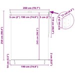 vidaXL Store enrouleur Blanc et Orange 200 x 250 cm Tissu et Aluminium