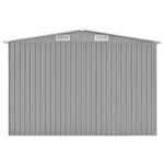 vidaXL Abri de jardin Gris 257x779x181 cm Acier galvanisé