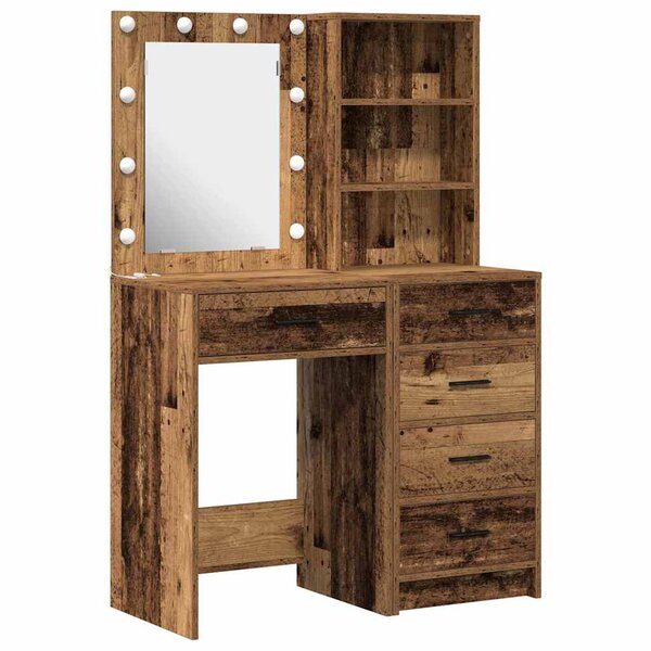 vidaXL Table de Toilette avec tiroir 2 Pièces Marron 50 x 41 x 135 cm