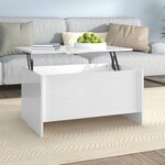 vidaXL Table basse blanc brillant 80x55 5x41 5 cm bois d'ingénierie