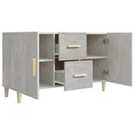 vidaXL Buffet gris béton 100x36x60 cm bois d'ingénierie