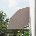 vidaXL Écran de confidentialité pour balcon Taupe 115 x 115 cm tissu