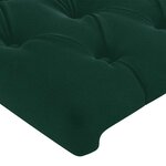 vidaXL Tête de lit Vert foncé 80x7x118/128 cm Velours