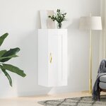 vidaXL Armoire murale blanc brillant 34 5x34x90 cm bois d'ingénierie